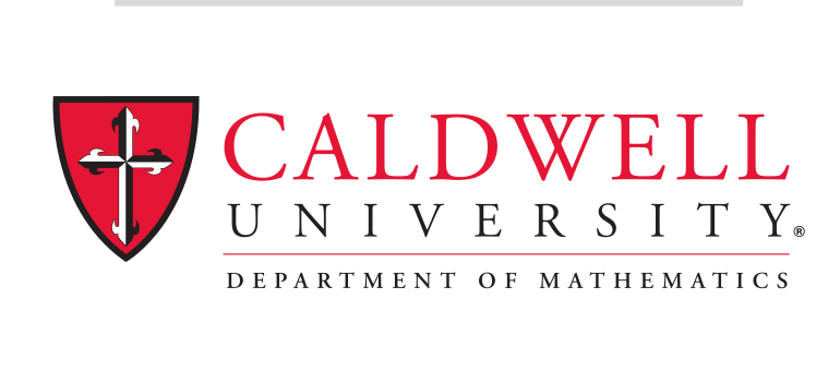 Caldwell University Mathematics logo, red/black on white variant, cell 158