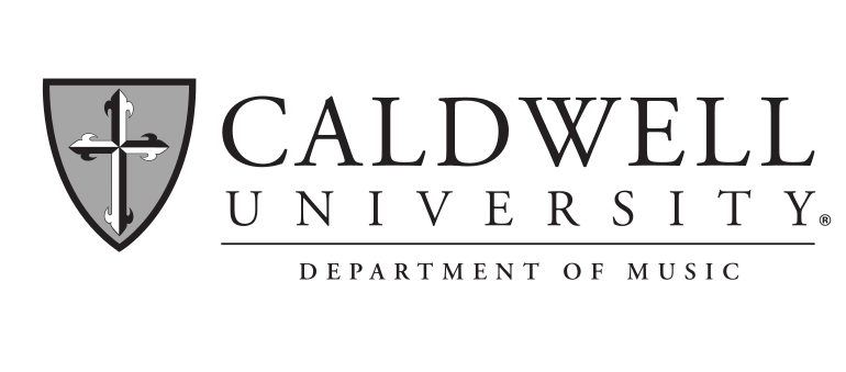 Caldwell University Music logo, grey/black on white variant, cell 172