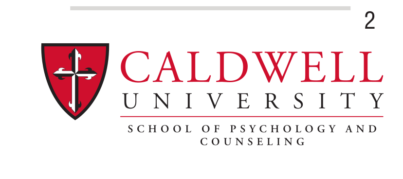 Caldwell University School of Psychology and Counseling logo, full color on white variant, cell 234