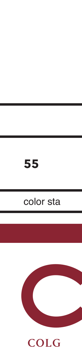 Colgate University wordmark, horizontal black variant, cell 5