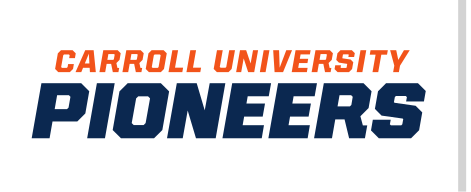 Carroll University Pioneers wordmark, blue variant, cell 61