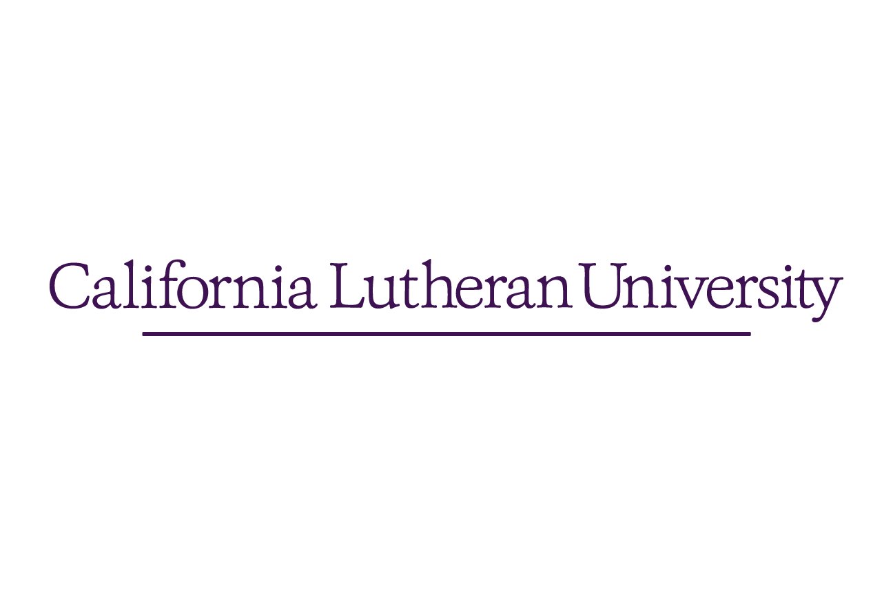 California Lutheran University horizontal wordmark, purple variant, cell 9