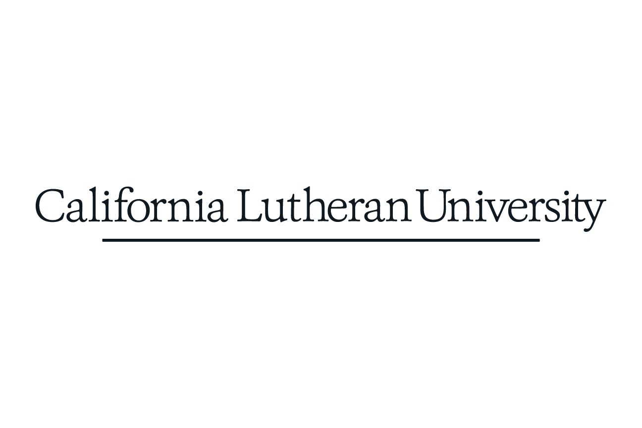California Lutheran University horizontal wordmark, black variant, cell 11