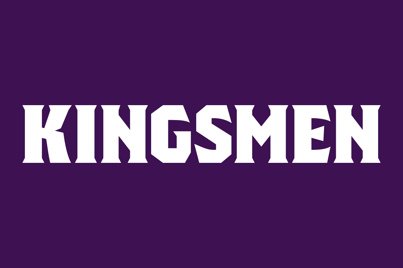 KINGSMEN wordmark, black variant, cell 54