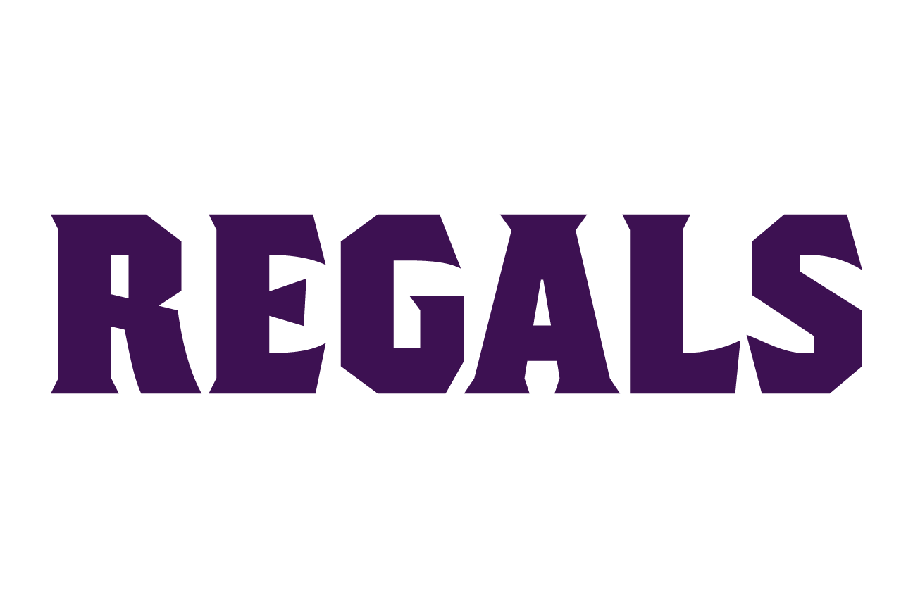 REGALS wordmark, purple/gold variant, cell 55