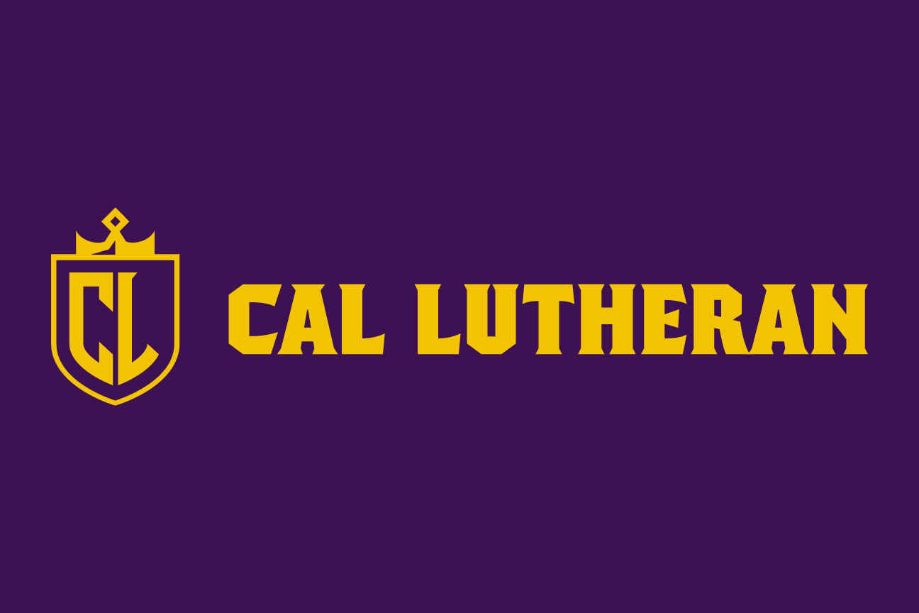 CL monogram with crown in shield horizontal lockup, gold/white on purple variant, cell 62