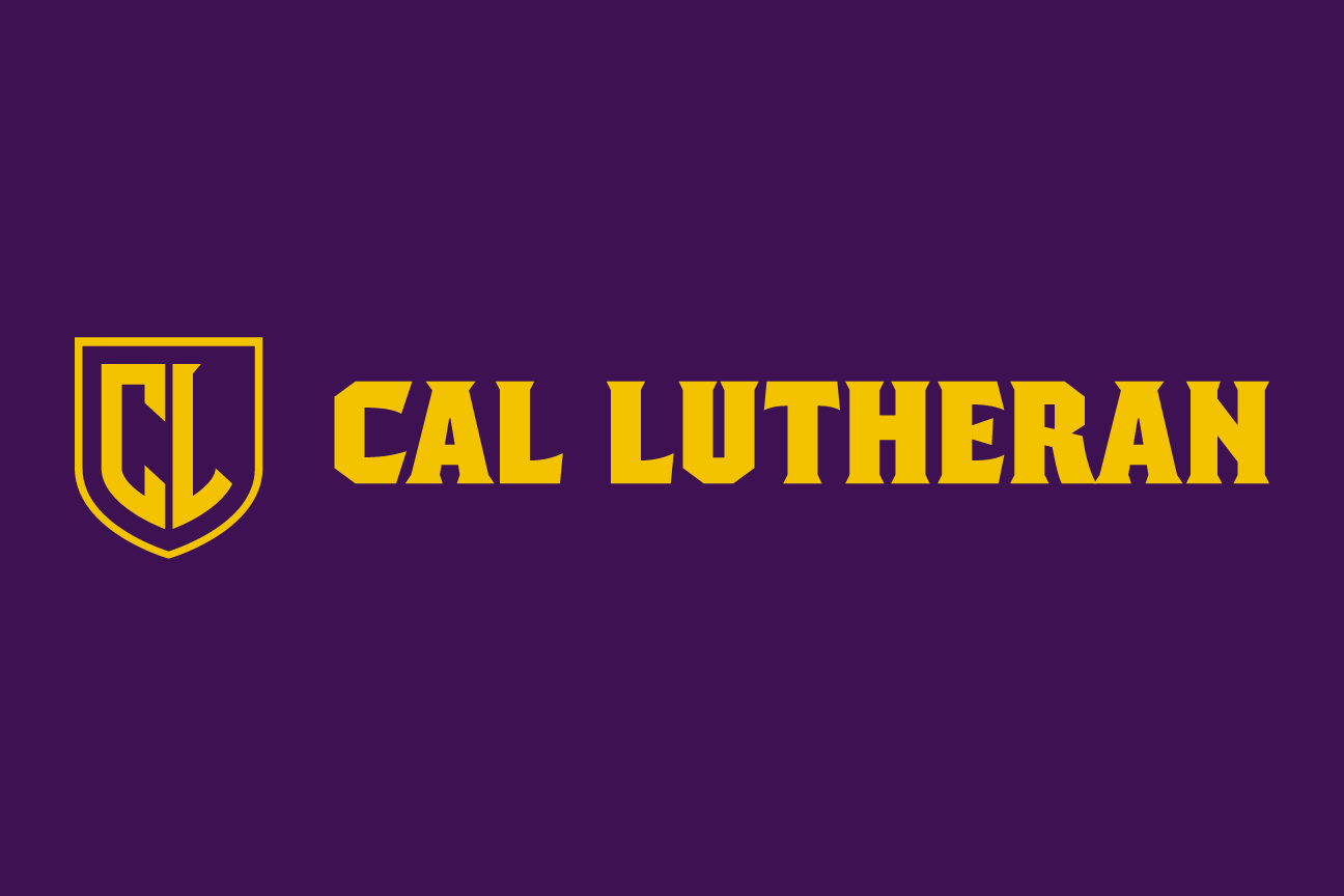 CL monogram in shield horizontal lockup, gold/white on purple variant, cell 65