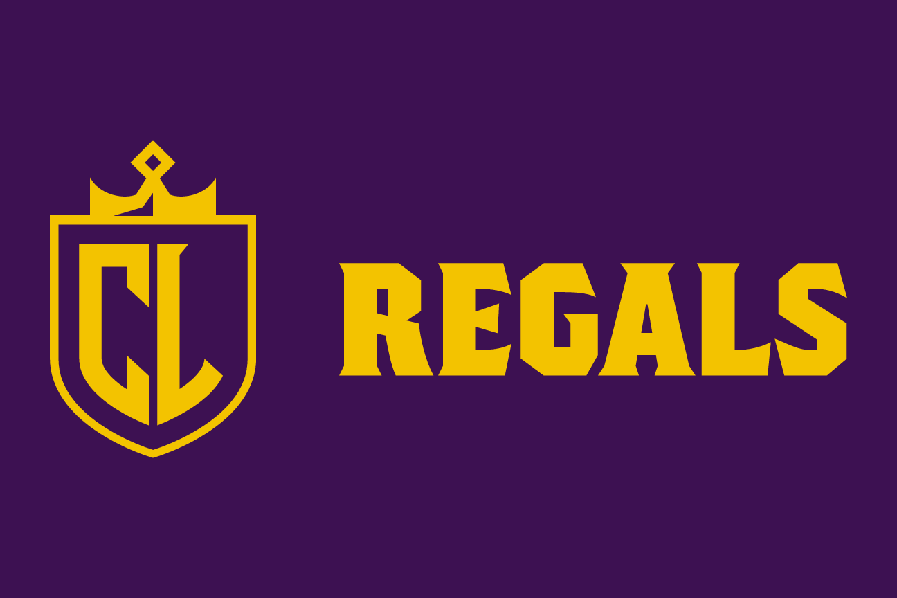 Regals spirit mark, color on dark, horizontal variant, cell 116