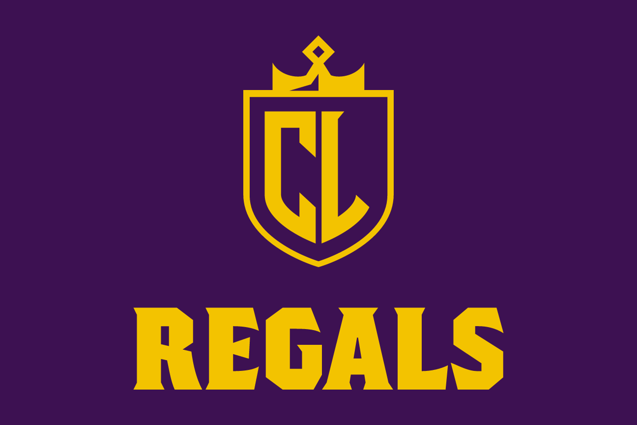 Regals spirit mark, color on dark, stacked variant, cell 122