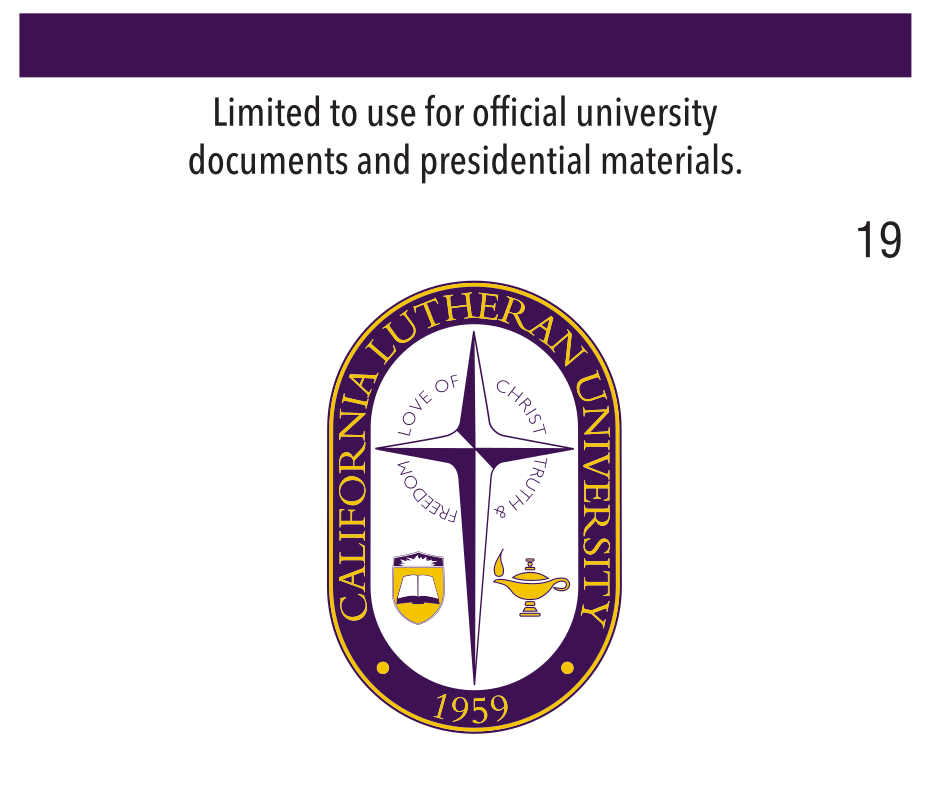 California Lutheran University seal, full color variant, cell 19