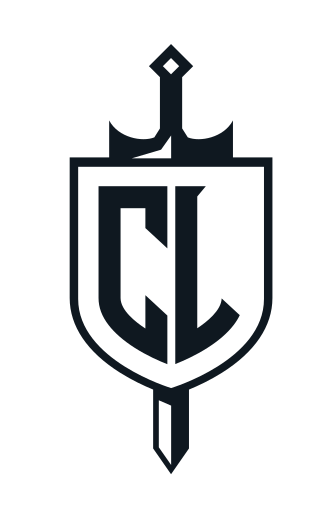 CL monogram with sword and crown, black/white variant, cell 26