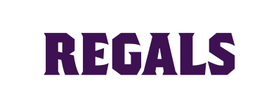 REGALS wordmark, purple/gold variant, cell 55