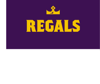 Regals spirit mark, color on dark, stacked variant, cell 128
