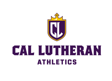 Cal Lutheran Athletics lockup, CL icon, color, stacked variant, cell 130