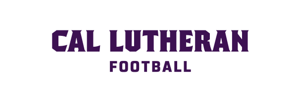 Cal Lutheran Football lockup, wordmark, color variant, cell 158