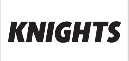 KNIGHTS wordmark, black variant, cell 29