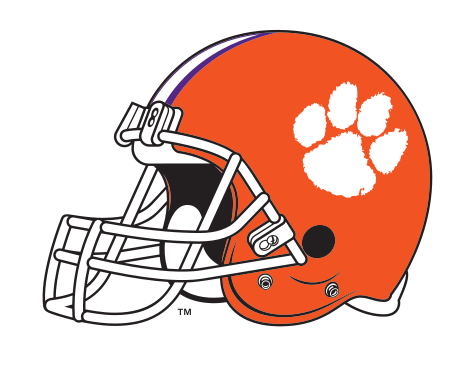 football helmet, orange with black facemask variant, cell 16
