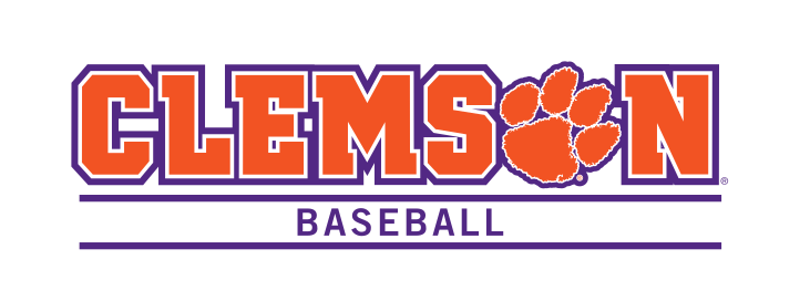 Clemson Baseball sport logo, orange with purple outline variant, cell 21