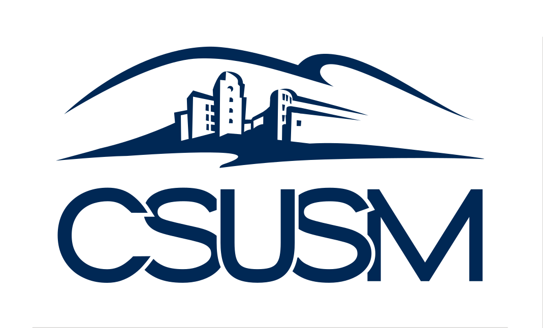 CSUSM tertiary logo, University Blue variant, cell 10