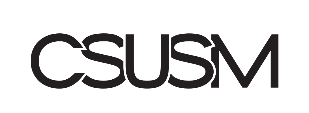 CSUSM acronym wordmark, Black variant, cell 14