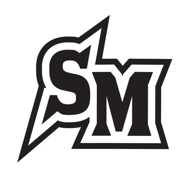 SM lettermark, black and white variant, cell 28