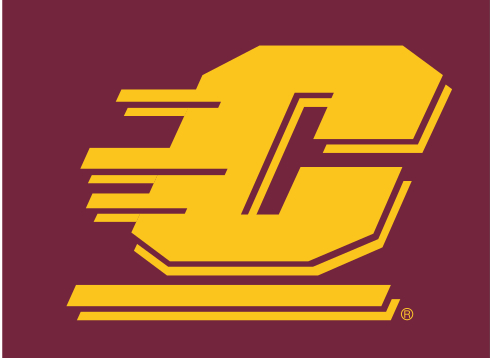 Action C mark, one-color gold on maroon variant, cell 6