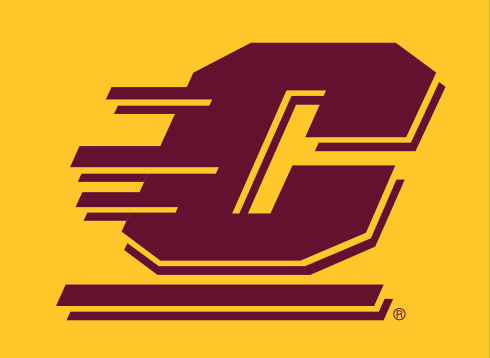 Action C mark, one-color maroon on gold variant, cell 7