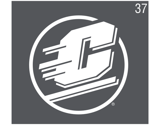 Circle Action C, one-color white on dark gray variant, cell 37