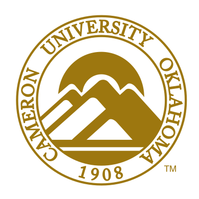 Cameron University seal, gold variant, cell 21