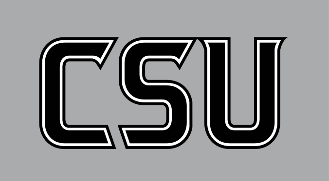 CSU lettermark, black on grey variant, cell 23