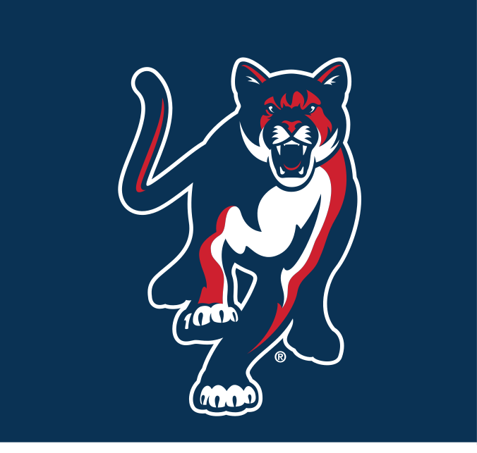 Cougar mascot, full color on navy variant, cell 26