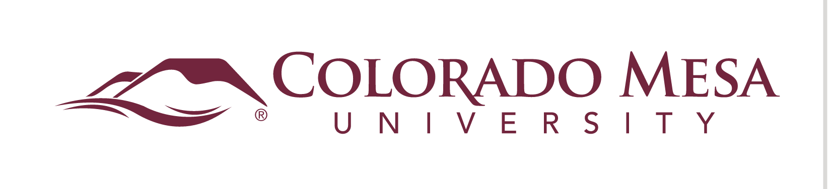 Colorado Mesa University logo, maroon variant, cell 2