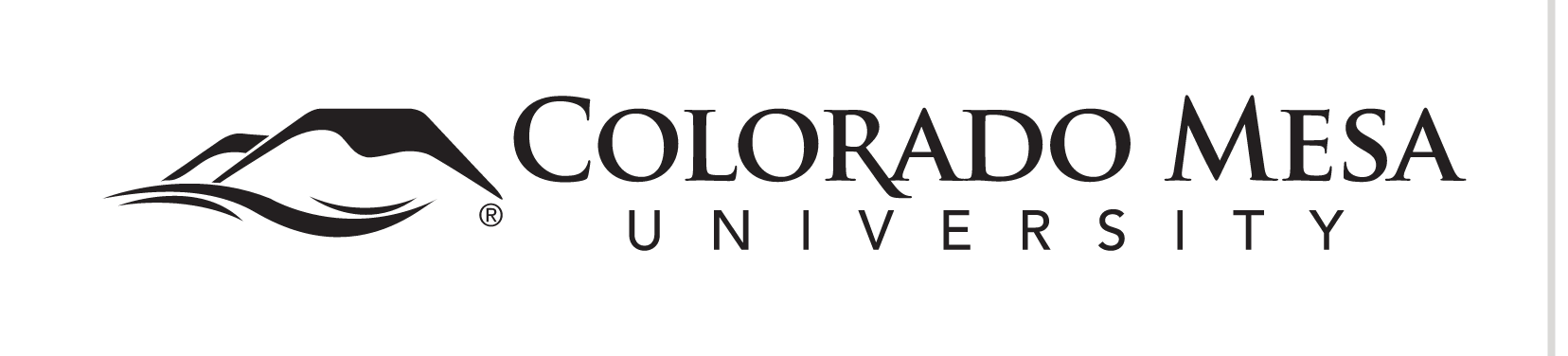 Colorado Mesa University logo, black variant, cell 3
