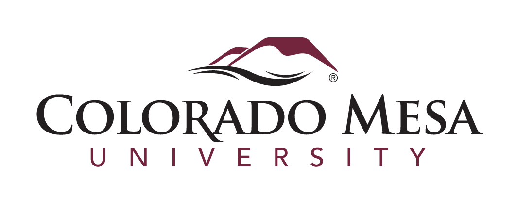 Colorado Mesa University stacked logo, full color variant, cell 4