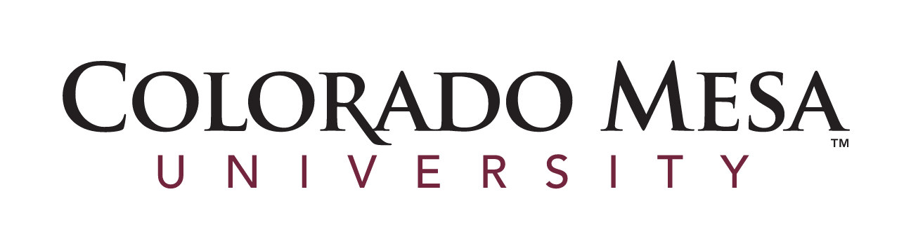 Colorado Mesa University wordmark, black variant, cell 7