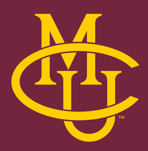 interlocking CMU, gold one-color on maroon background variant, cell 14