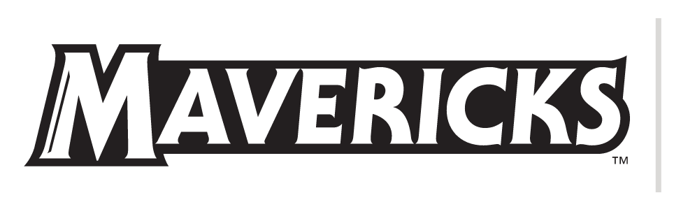 Mavericks wordmark, black one-color variant, cell 21