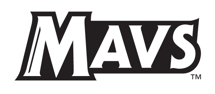 Mavs wordmark, black one-color variant, cell 25