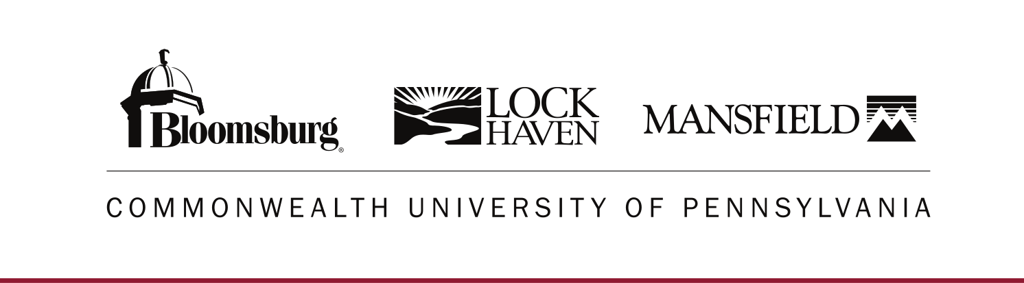 Commonwealth University of Pennsylvania institutional marks, black, full university name variant, cell 11