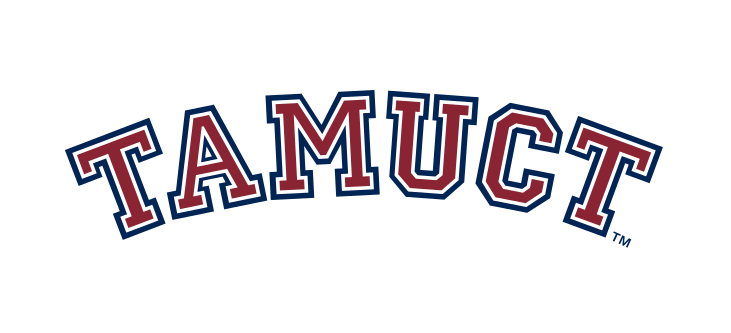 TAMUCT spirit mark, color, arched variant, cell 8