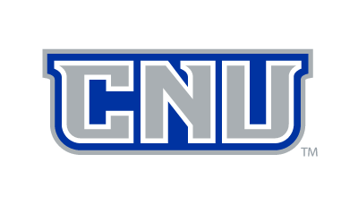 CNU horizontal initials, blue with silver and blue outline variant, cell 6
