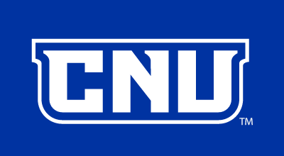 CNU horizontal initials, white with blue outline on blue variant, cell 7