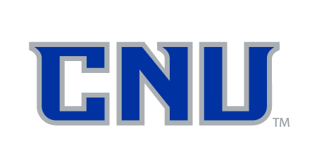CNU horizontal initials, blue with silver outline variant, cell 8