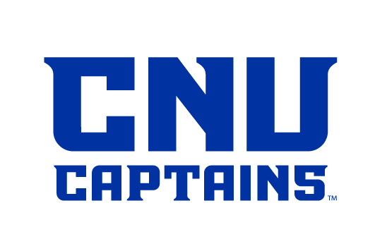 CNU Captains stacked wordmark, solid blue variant, cell 15