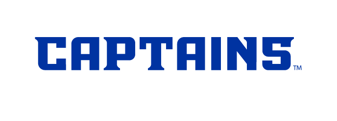 Captains wordmark, solid blue variant, cell 18