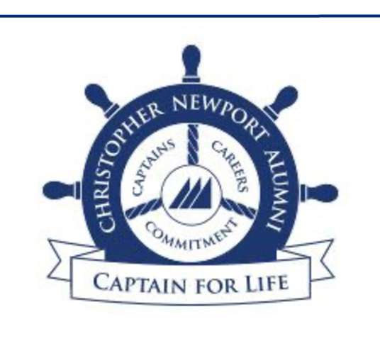 Christopher Newport Alumni Captain for Life logo, full color variant, cell 29