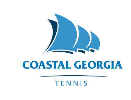 sail graphic with sport wordmark, blue, tennis variant, cell 45