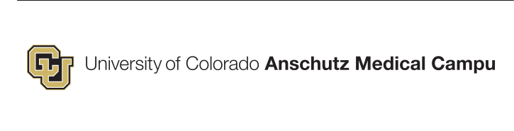 University of Colorado Anschutz Medical Campus, horizontal gold/black on white variant, cell 9