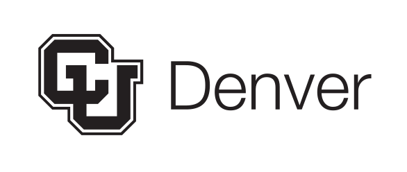 CU Denver institutional mark, horizontal, black variant, cell 19