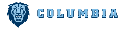 Lion Head and Columbia wordmark, light blue on white variant, cell 311